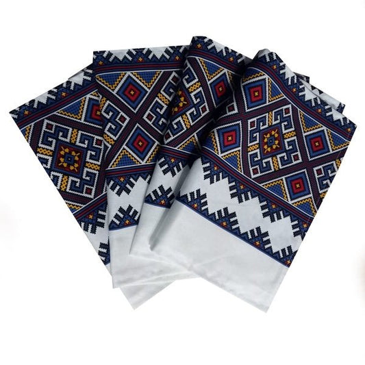 4 Servete de bucatarie din bumbac suport farfurie imprimeu traditional - MCF România