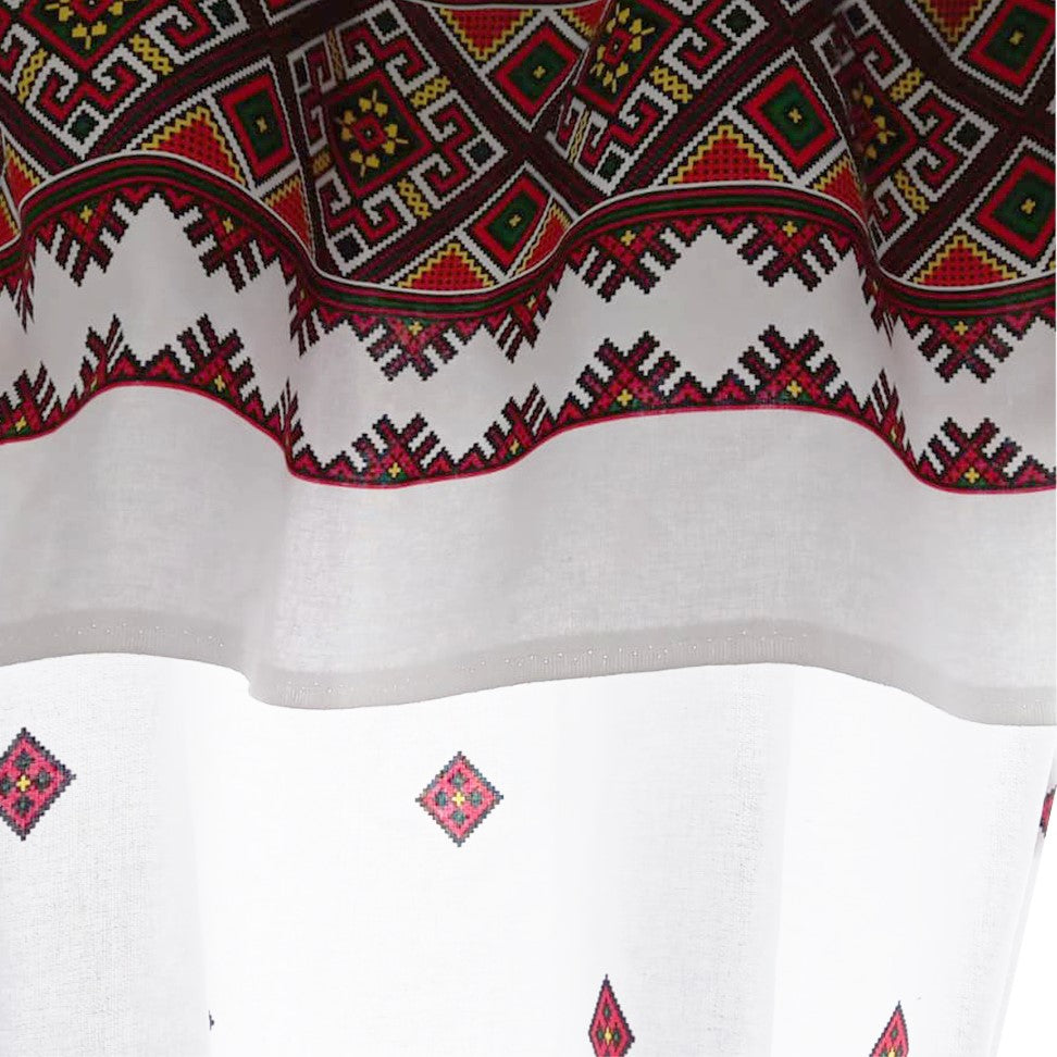 Set 8 piese Perdea fata de masa si 6 servete MCF Traditional Banat bumbac