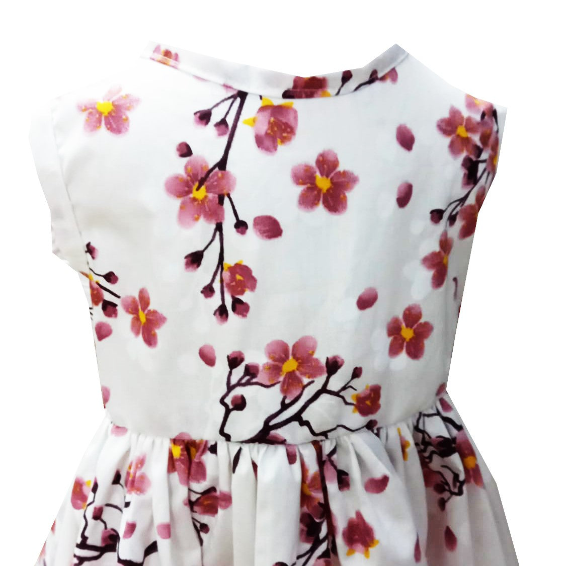 Rochie fete MCF Flori de cires bumbac multicolora