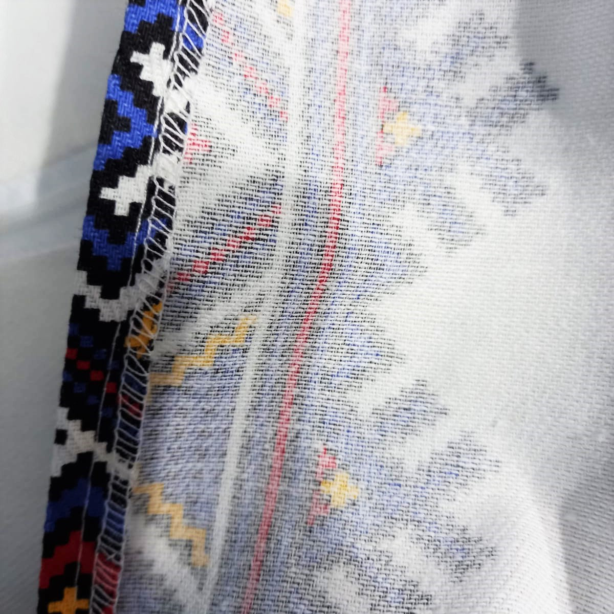 Perdea de bucătărie Dobrogea – bumbac 100%, MCF, 150x200 cm, model tradițional românesc