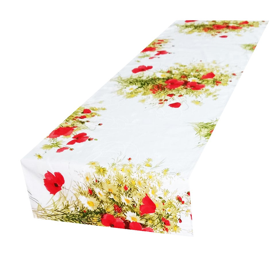 Napron decorativ cu flori de câmp – material textil de calitate, MCF