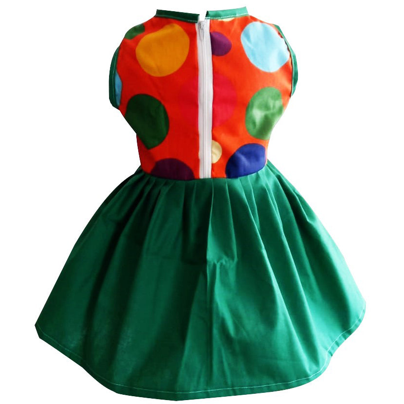 MCF Girls' Dress Petale de joy Multicolored Summer Cotton