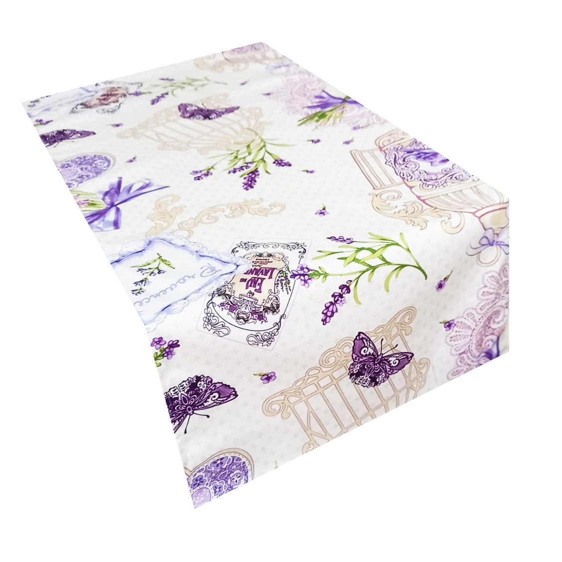 Napron decorativ cu flori de lavandă – material textil de calitate, MCF
