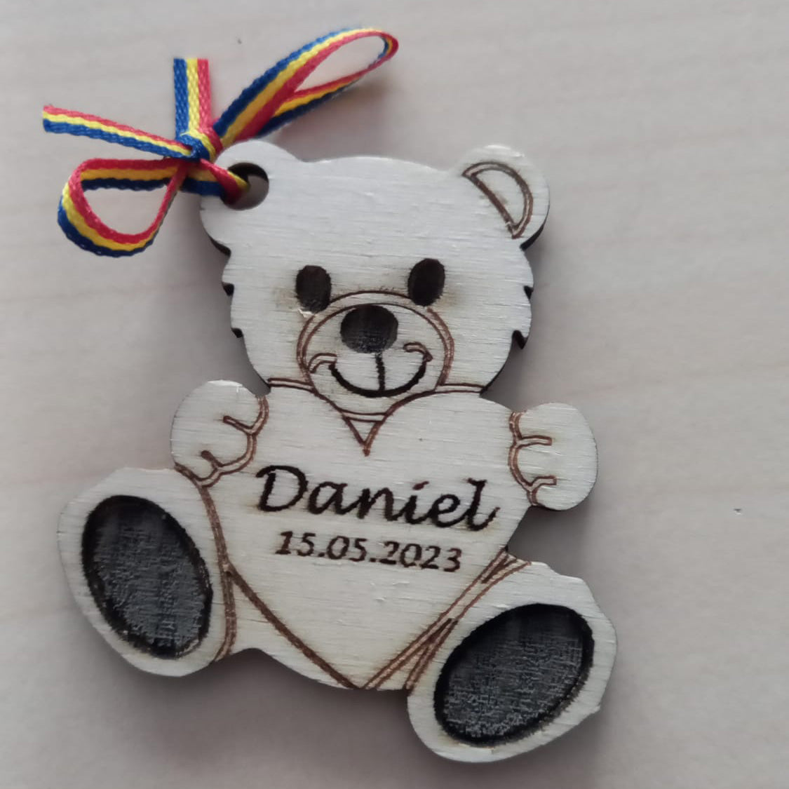 Marturie Botez MCF Ursulet gravat, personalizat