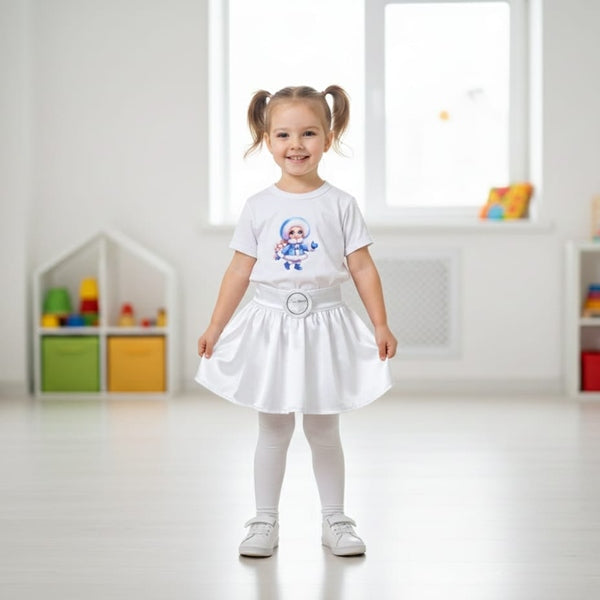 Baby Elsa fustă catifea elastica si tricou - MCF România