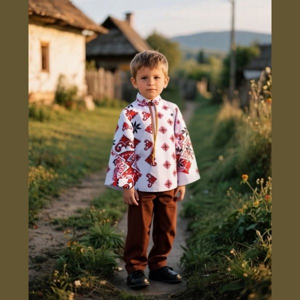 Camasa Baieti MCF cu imprimeu traditional - MCF România