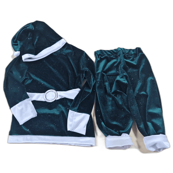 Costum Spiridus din catifea elastiva verde - MCF România