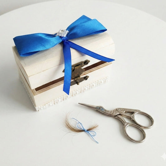 Cufăr din lemn pentru prima șuviță – disponibil în mai multe culori 10x5x5 cm - MCF România