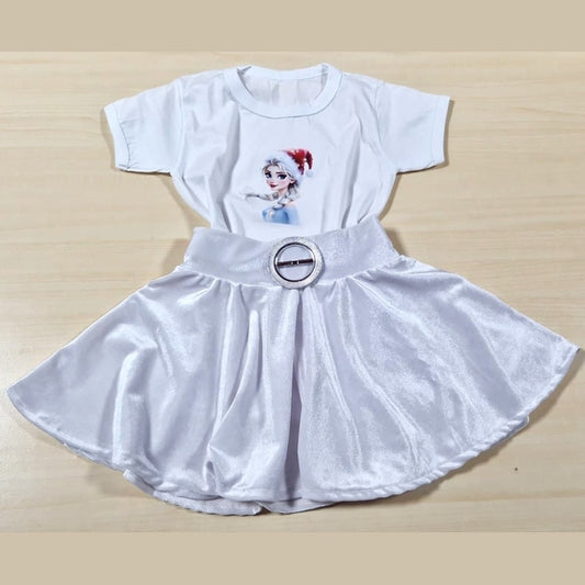 Elsa fustă catifea elastica si tricou - MCF România