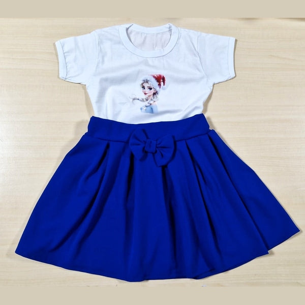 Elsa fustă catifea elastica si tricou - MCF România