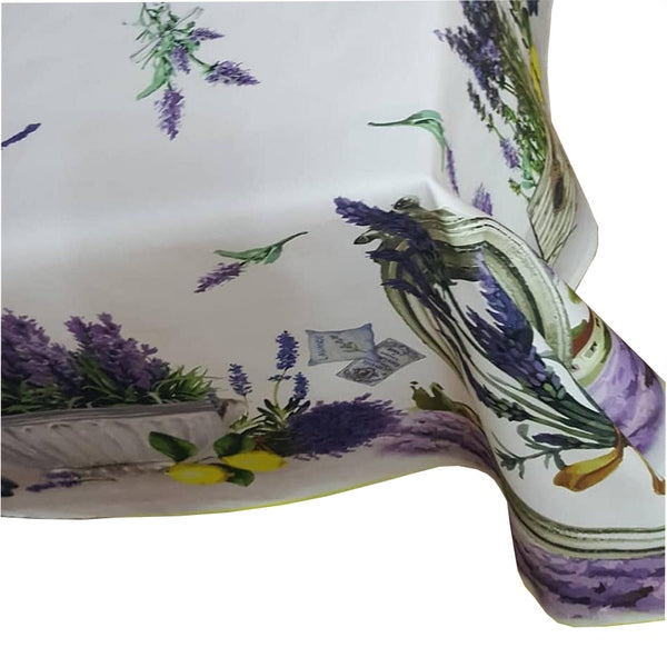 Față de masă „Flori de Lavandă” pentru 6 persoane – MCF, material textil de calitate, design floral elegant - MCF România