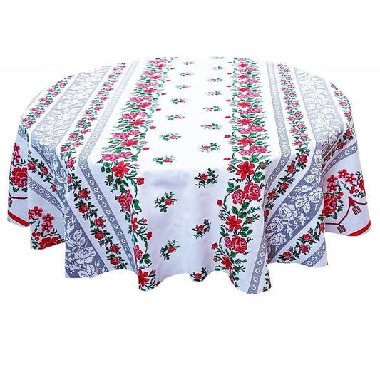 Față de masă rotundă – imprimeu tradițional Moldova, material textil de calitate - MCF România