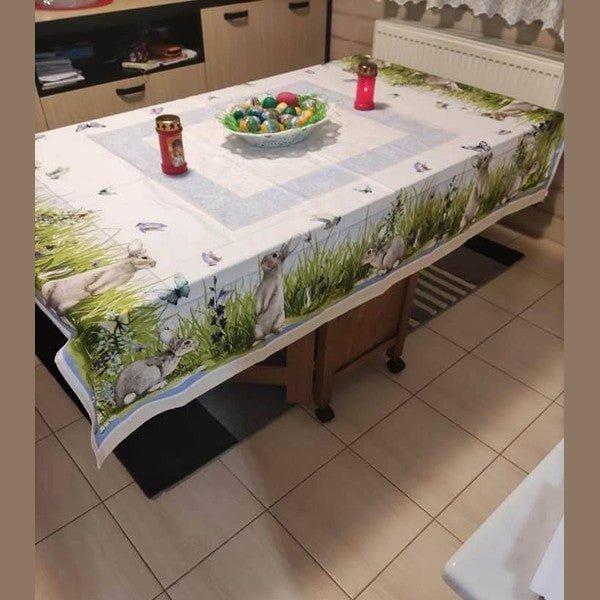 Față de masă MCF - Iepuraș de Paște, panou verde