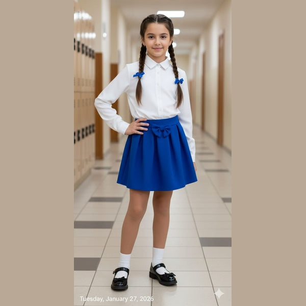 Fusta fete pentru scoala din crep elastic - MCF România
