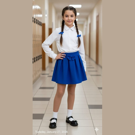 Fusta fete pentru scoala din crep elastic - MCF România