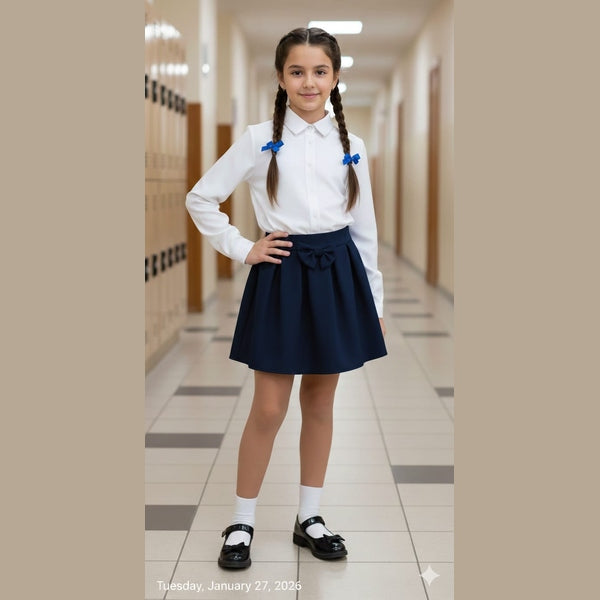 Fusta fete pentru scoala din crep elastic - MCF România