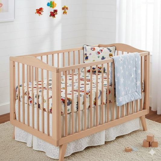 Lenjerie de pat pentru bebeluși, set 3 piese, saltea 60x120 cm - MCF România