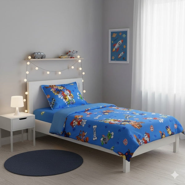 Lenjerie de pat pentru copii „Patrula Căţelușilor” – MCF, material textil de calitate - MCF România