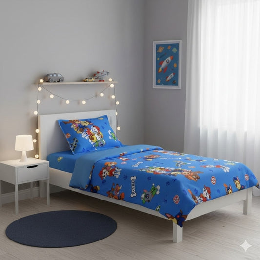 Lenjerie de pat pentru copii „Patrula Căţelușilor” – MCF, material textil de calitate - MCF România