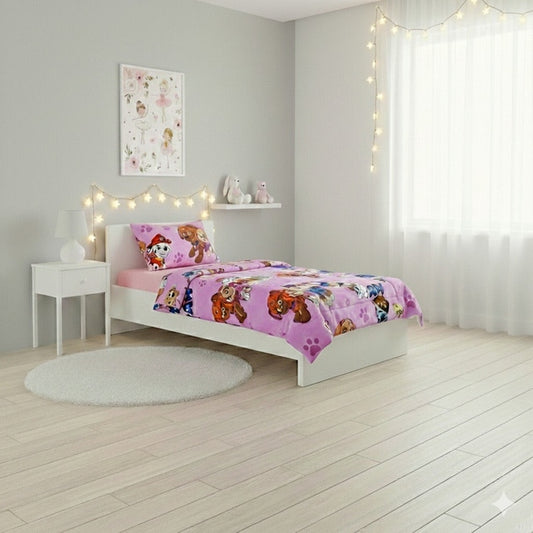 Lenjerie de pat pentru copii „Patrula Căţelușilor” – MCF, material textil de calitate - MCF România