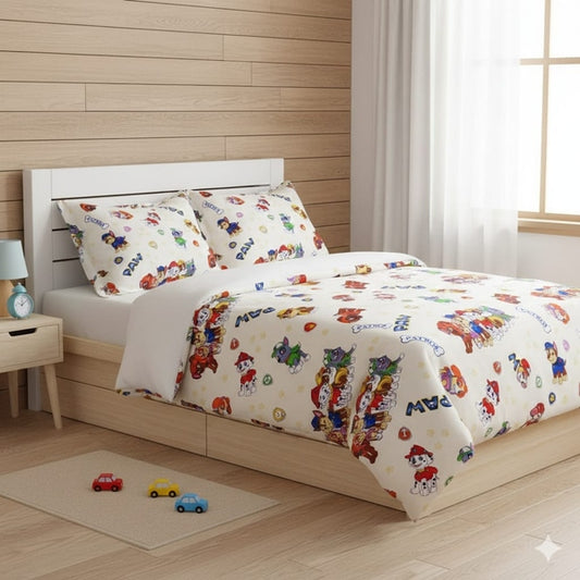 Lenjerie de pat pentru copii „Patrula Căţelușilor” – MCF, material textil de calitate - MCF România