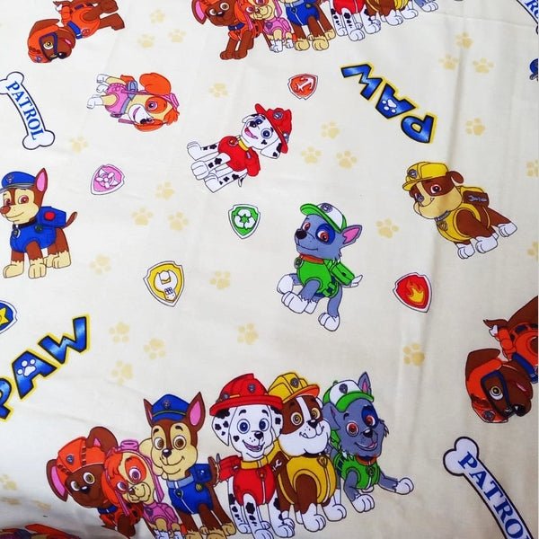 Lenjerie pat 3 piese MCF patrula catelusilor multicolor - MCF România