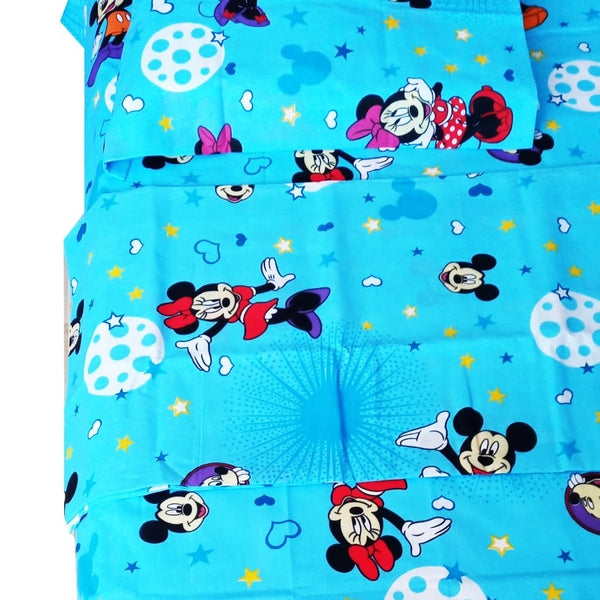 Lenjerie pat MCF Mickey si Minnie mouse, bumbac - MCF România