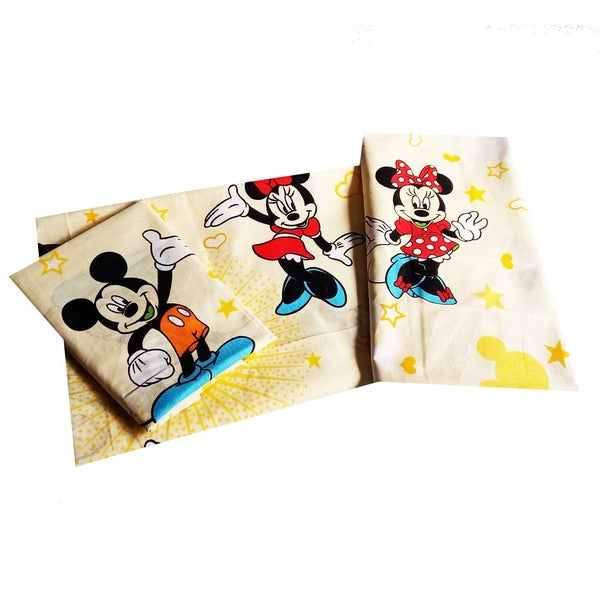 Lenjerie pat MCF Mickey si Minnie mouse, bumbac - MCF România