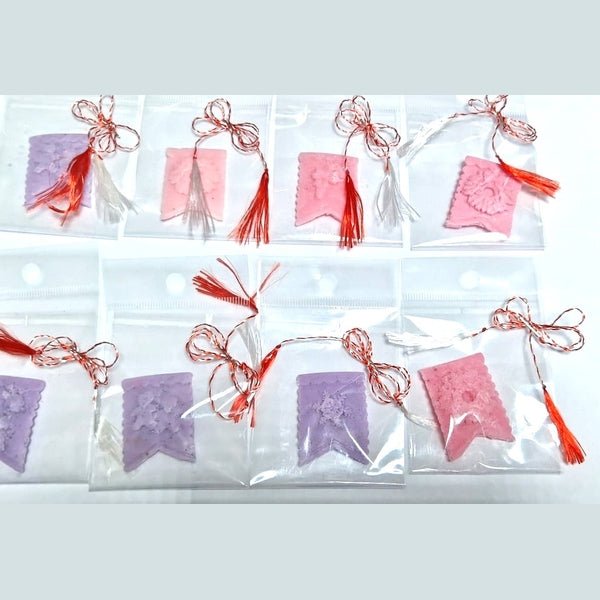 Mărțișor din Săpun Natural cu Zodii, Handmade, Simbol Horoscop cu Șnur Alb-Roșu - MCF România