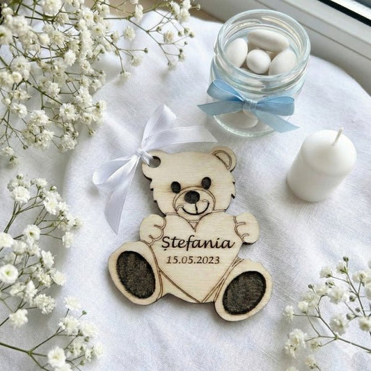 Marturie Botez MCF Ursulet gravat, personalizat - MCF România