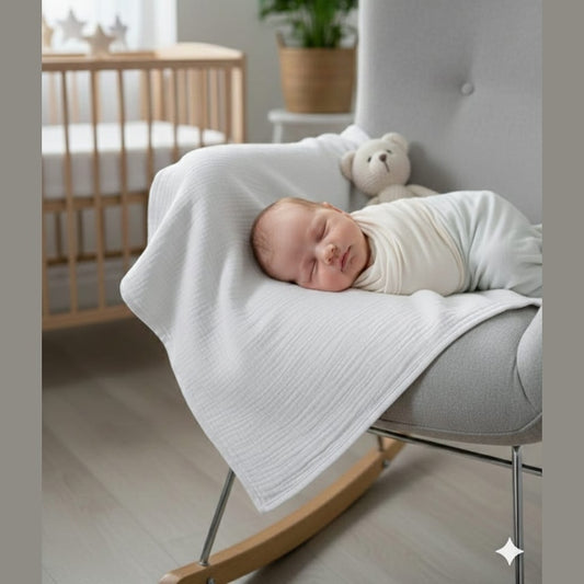 Păturică din Muselină Premium pentru Bebeluși, 100% Bumbac, 80x80 cm - MCF România