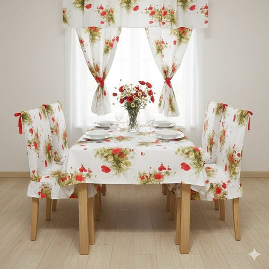 Huse pentru scaun – model Flori de Câmp, MCF, material textil de calitate - MCF România