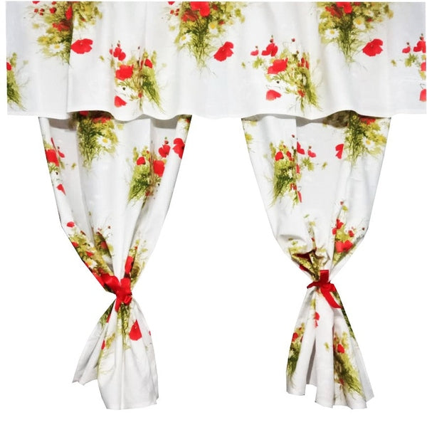 Perdea de Bucătărie imprimeu FLORI DE CÂMP - MCF România