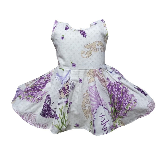 Rochie de vară din bumbac – imprimeu cu flori de lavandă, multicoloră, MCF - MCF România