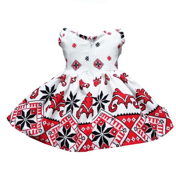 Rochie de vară din bumbac – imprimeu tradițional Ardeal, multicoloră, MCF - MCF România