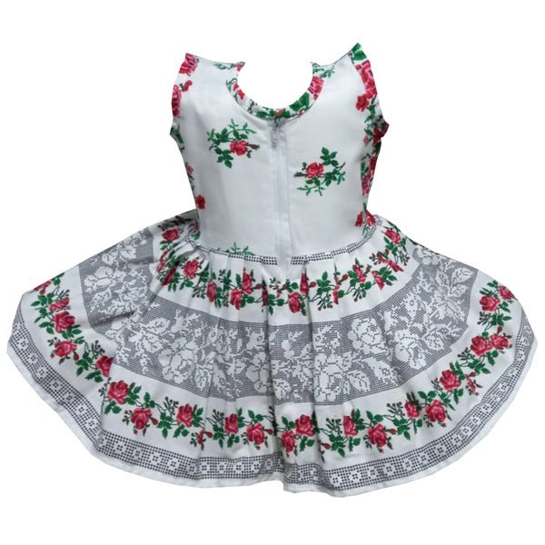 Rochie de vară din bumbac – imprimeu tradițional Moldova, multicoloră, material natural MCF - MCF România