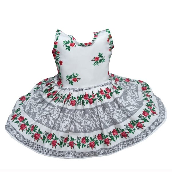 Rochie de vară din bumbac – imprimeu tradițional Moldova, multicoloră, material natural MCF - MCF România