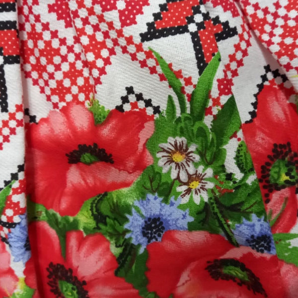 Rochie de vară din bumbac – imprimeu tradițional Oaș, multicoloră, MCF - MCF România