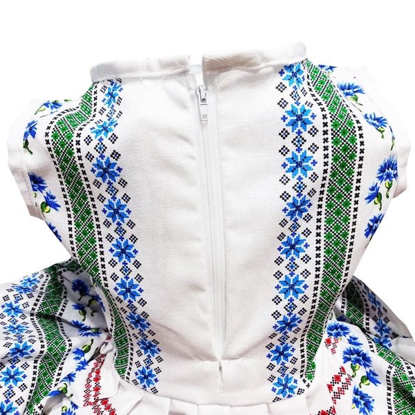 Rochie de vară din bumbac – model tradițional Crișana, multicolor, MCF - MCF România