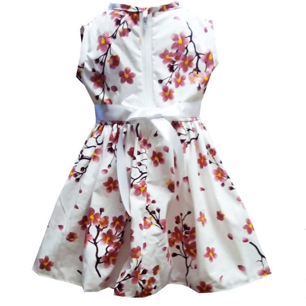 Rochie fete MCF Flori de cires bumbac multicolora - MCF România