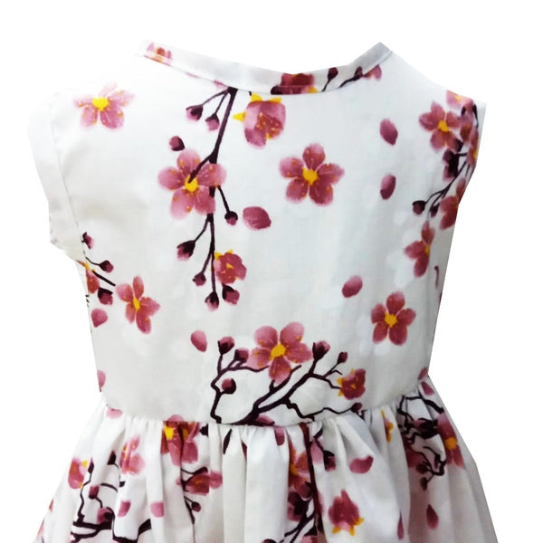 Rochie fete MCF Flori de cires bumbac multicolora - MCF România