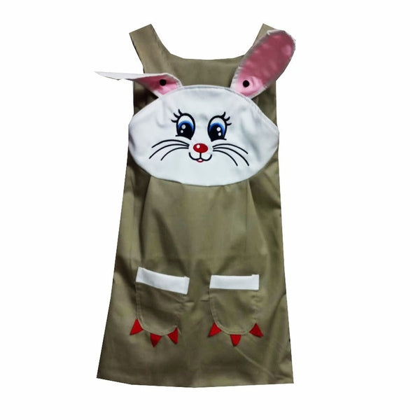 Rochie fete MCF Sarafan Iepuras multicolora - Bej sau verde - MCF România