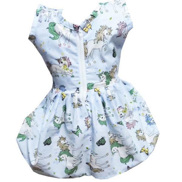 Rochiță de vară bumbac multicoloră cu inorog - MCF - MCF România