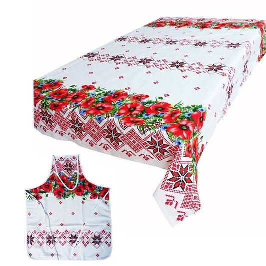 Set 1 fata de masa 1 sort MCF traditional Oas din bumbac - MCF România