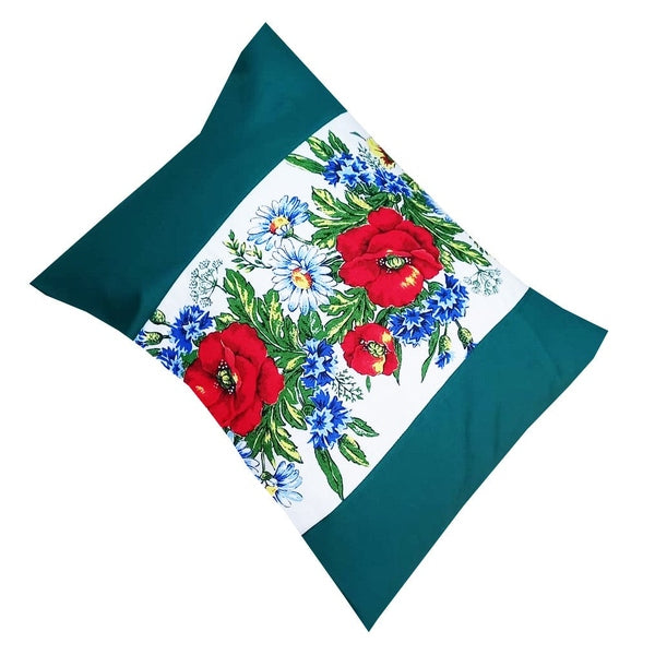 Set 2 fețe pernă verzi tradiționale Crișana - MCF - MCF România