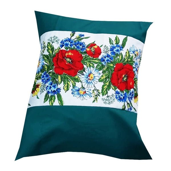 Set 2 fețe pernă verzi tradiționale Crișana - MCF - MCF România