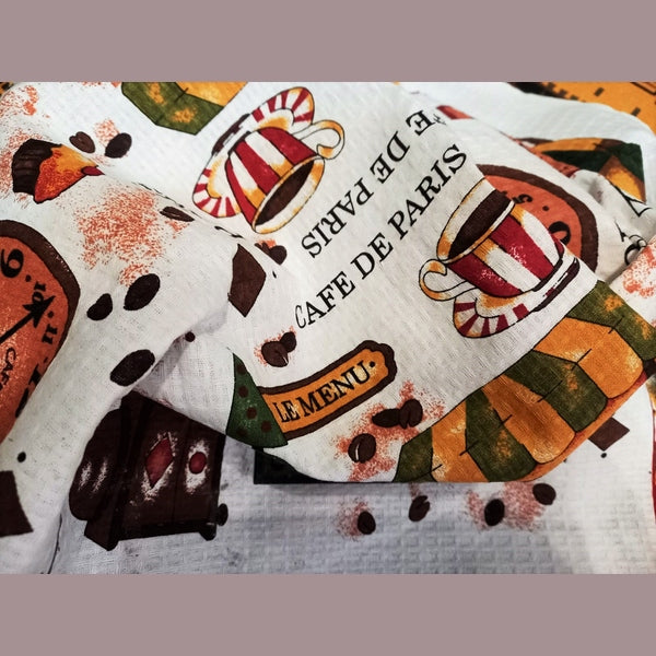 Set 3 șervete de bucătărie cu țesătură fagure din bumbac | MCF SRL - MCF România