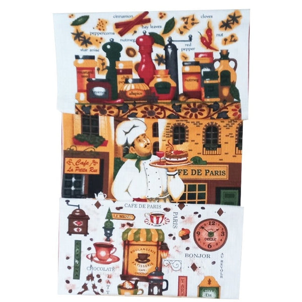 Set 3 șervete de bucătărie cu țesătură fagure din bumbac | MCF SRL - MCF România