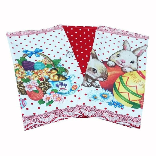 Set 3 șervețele de Paște cu iepuraș, din bumbac | MCF SRL - MCF România