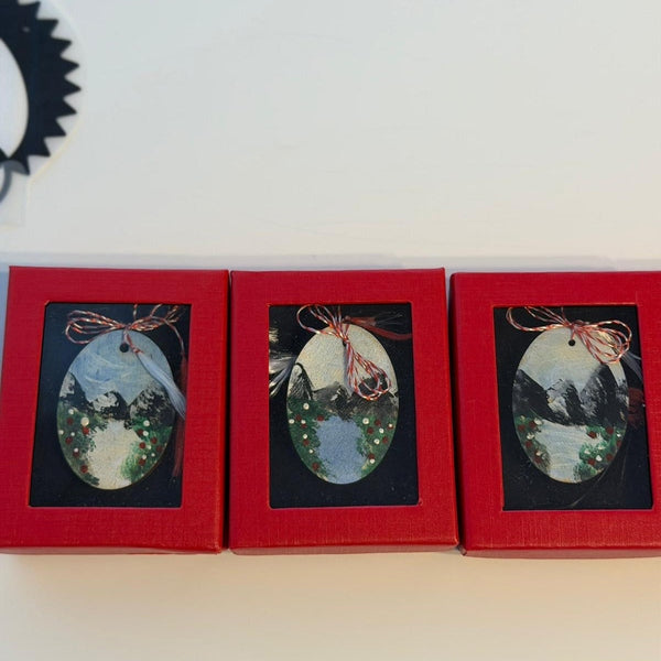 Set 5 mărțișoare tablou pictate manual pe lemn | MCF SRL - MCF România